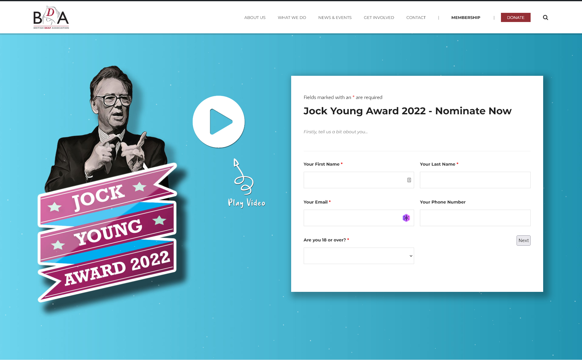 Jock Young 2022 Webpage Screenshot